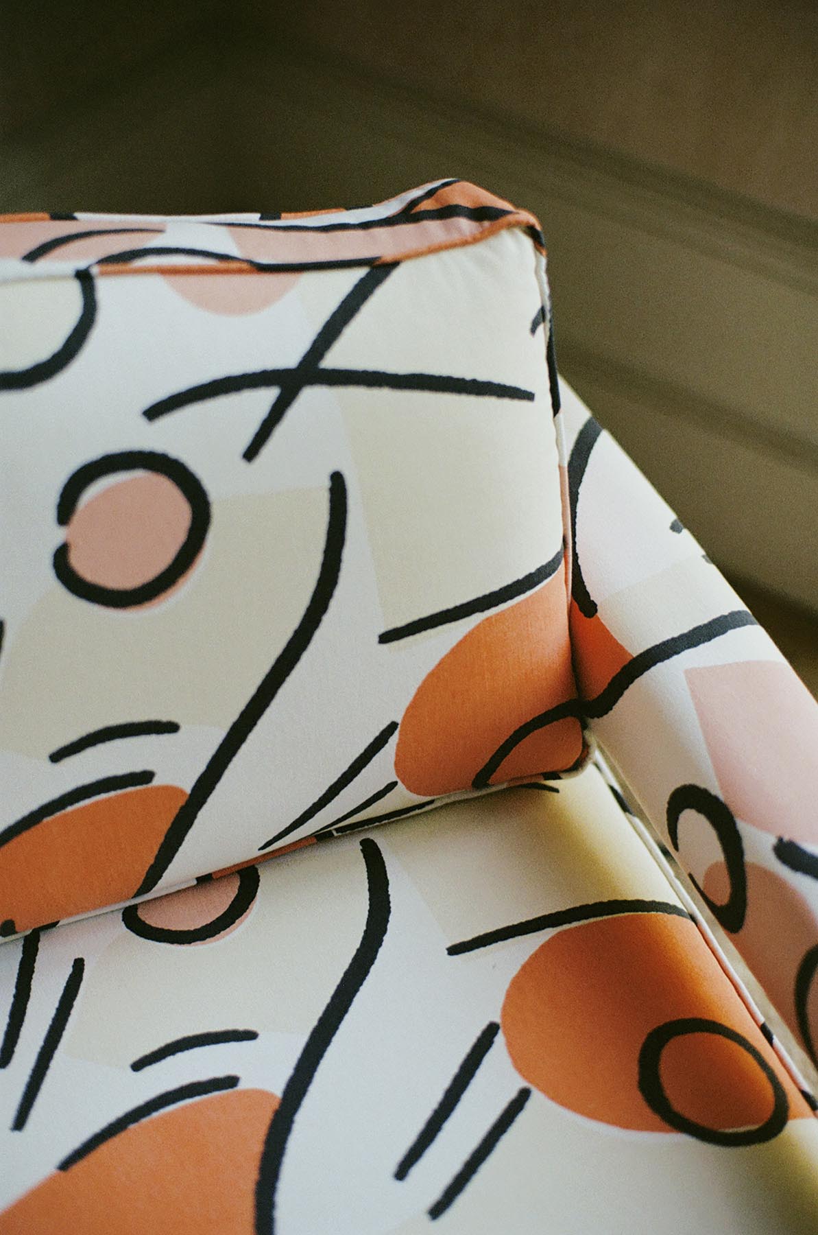 Pair of Leo Dining Chairs, Tangerine