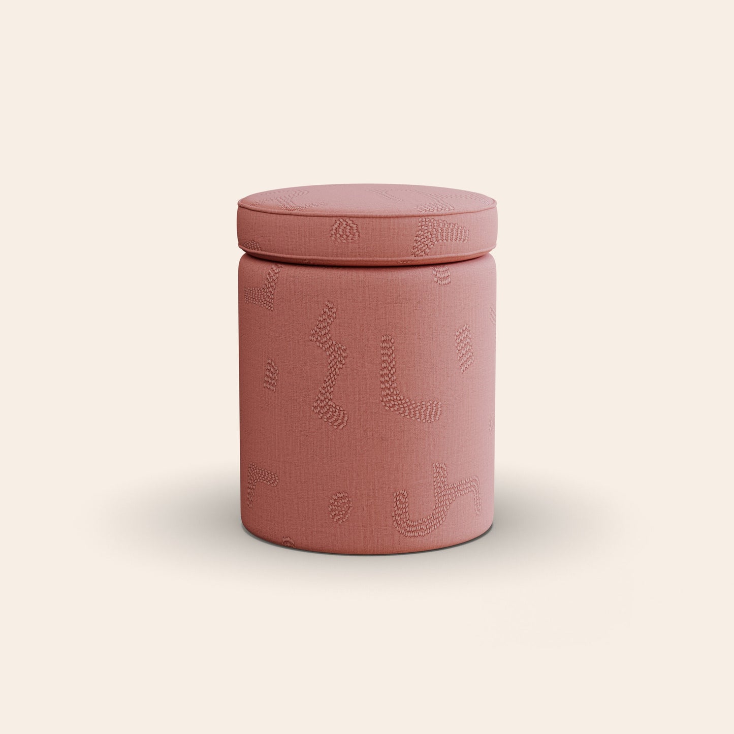 Aurora Footstool, Raphia, Clay