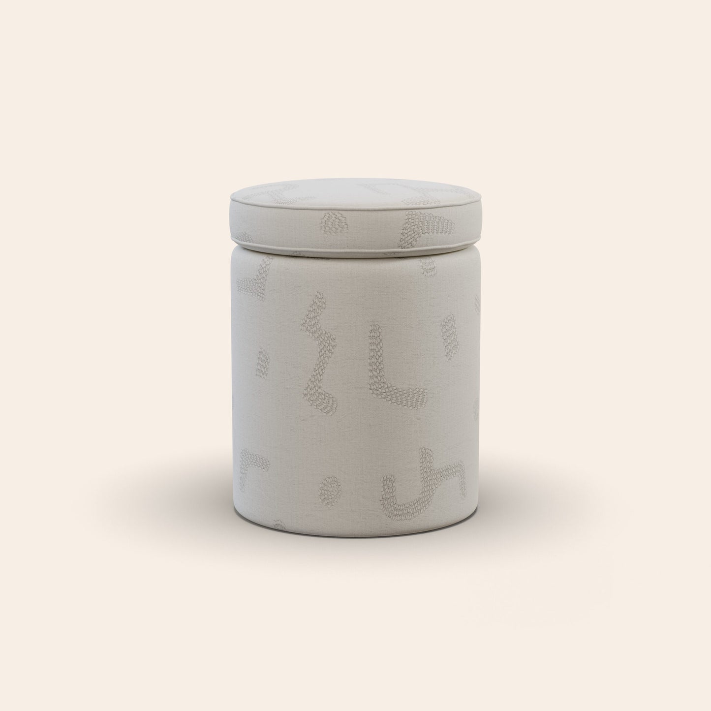 Aurora Footstool, Raphia, Powder