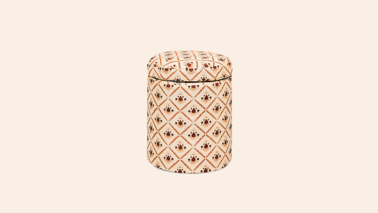 Aurora Footstool, Dusky Pink