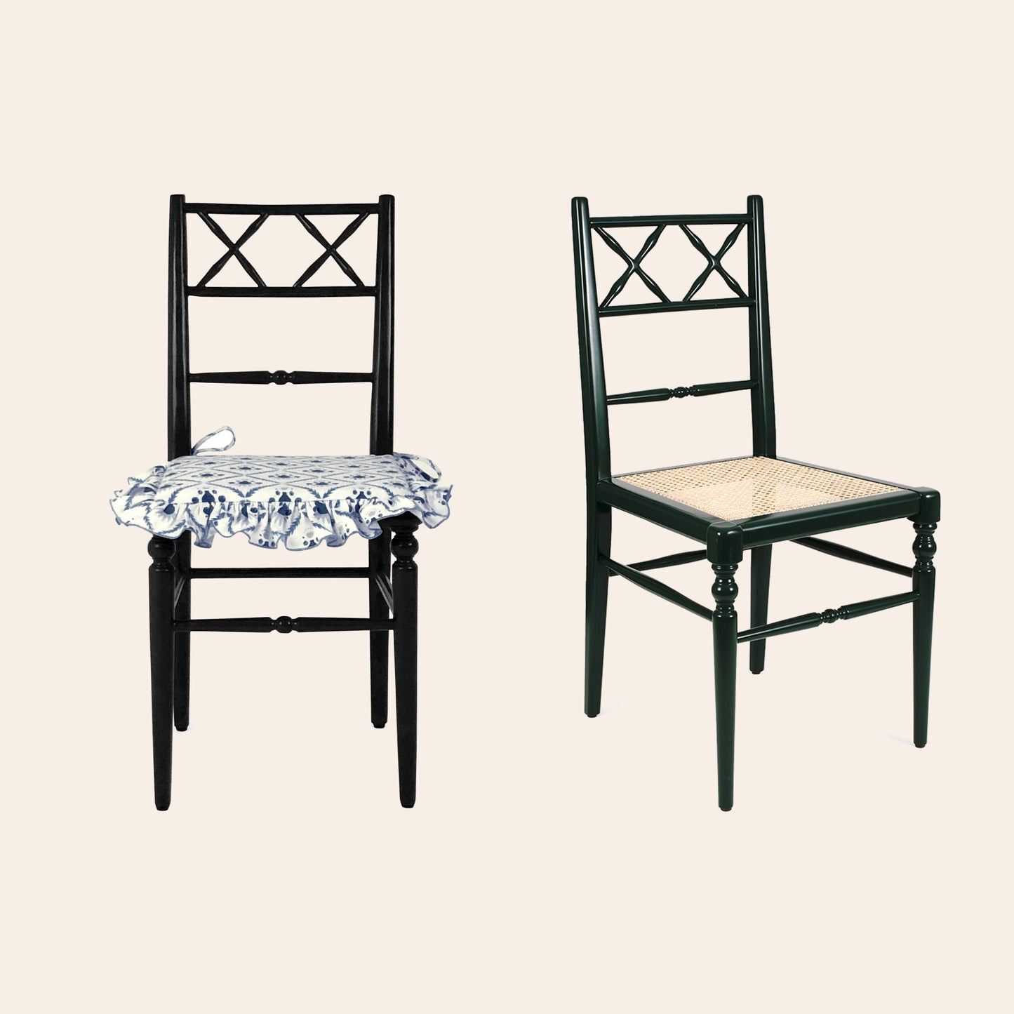 Pair of Chiara Dining Chairs, Charcoal