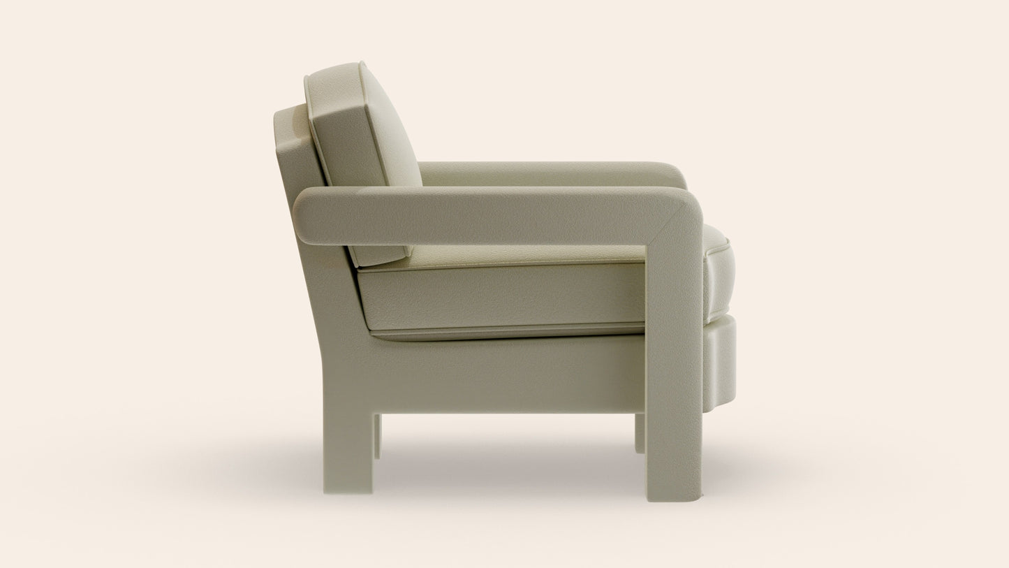 Elio Armchair, Nougat Boucle