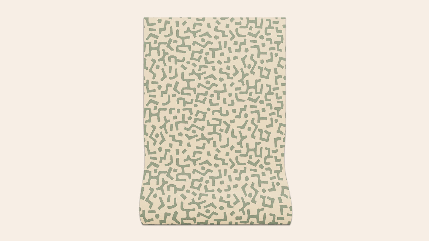 Raphia Wallpaper, Palm, Roll