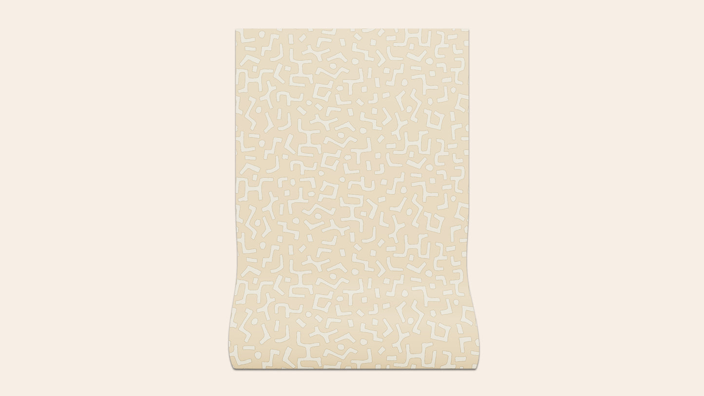 Raphia Wallpaper, Powder, Roll