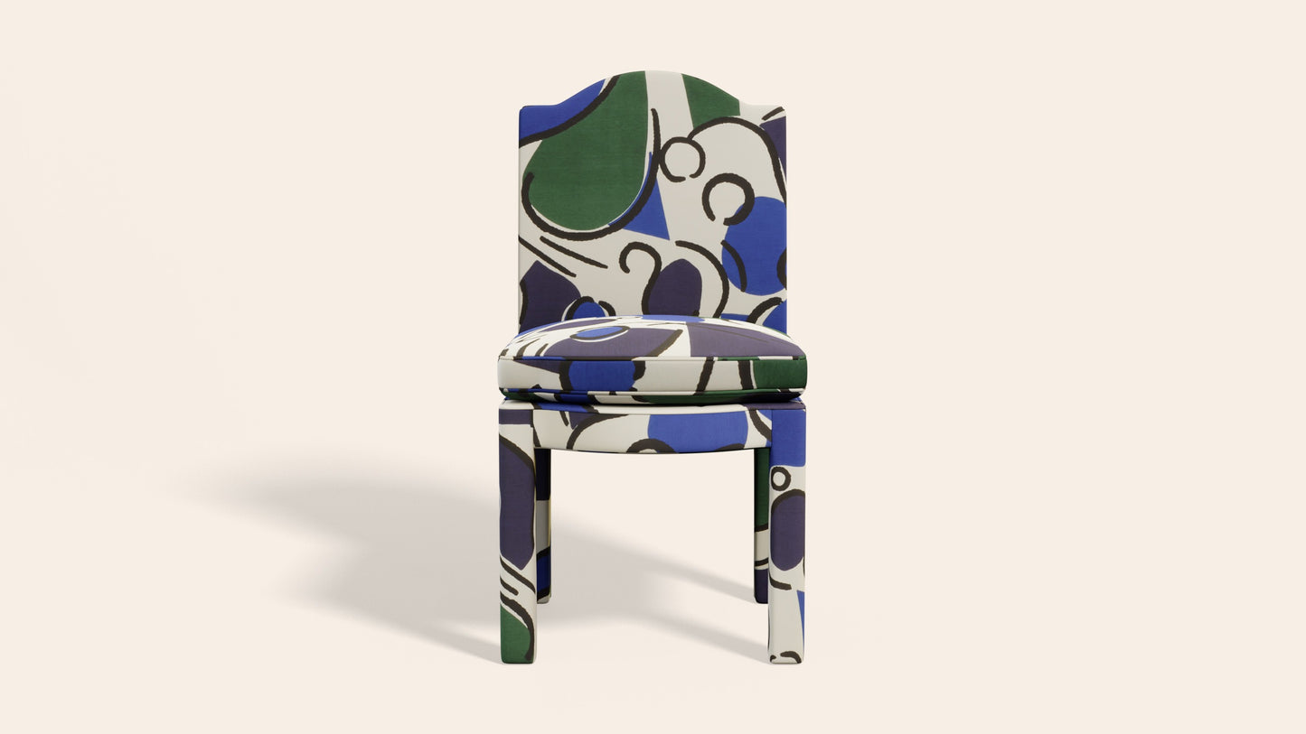Pair of Leo Dining Chairs, Seaweed