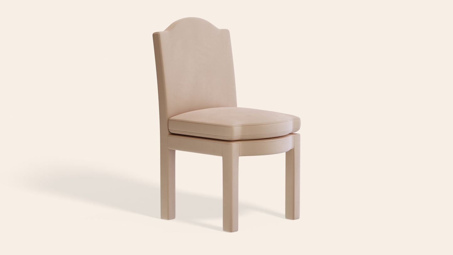 Pair of Leo Dining Chairs, Rose Linen