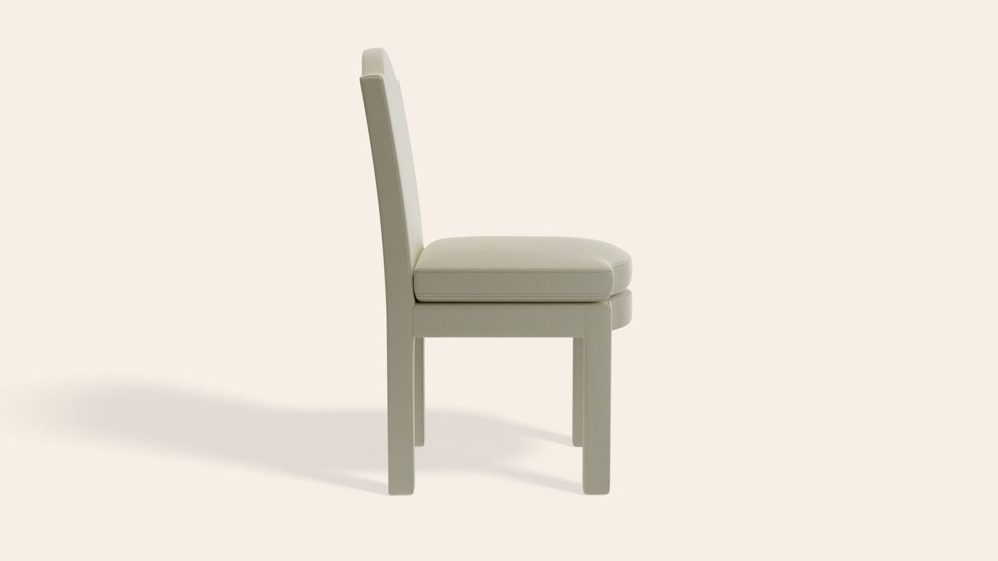 Pair of Leo Dining Chairs, Nougat Boucle