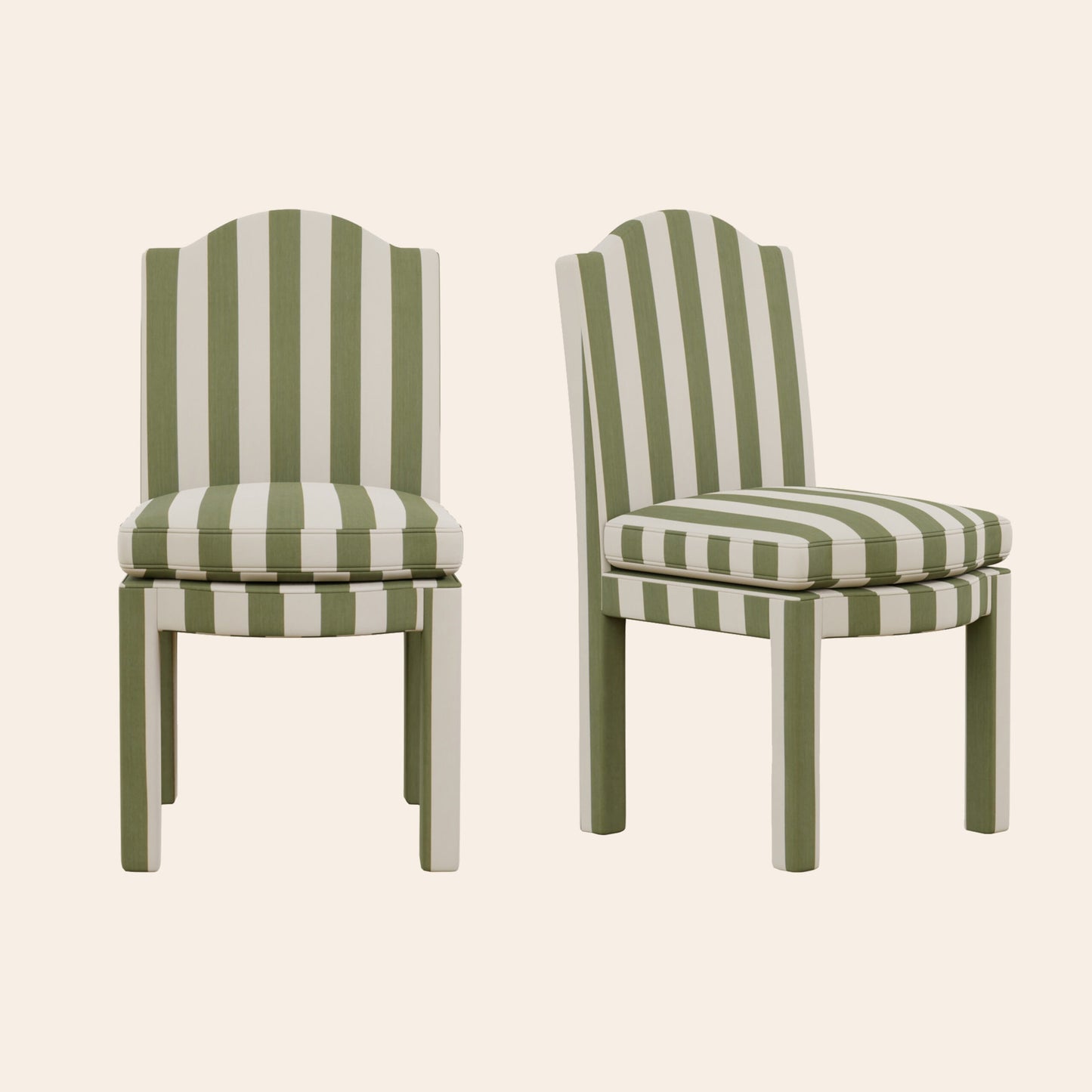 Pair of Leo Dining Chairs, Artichoke