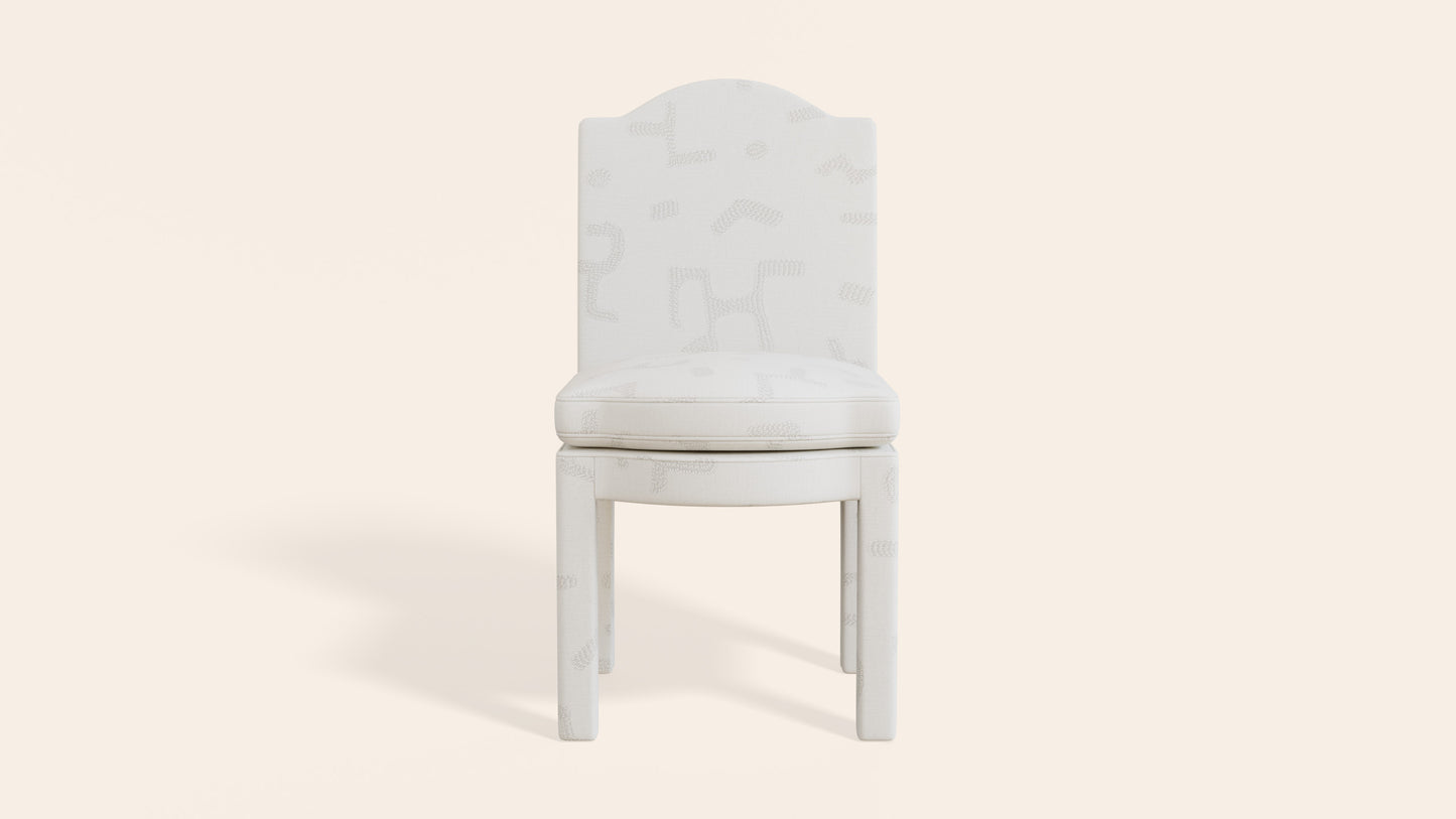 Pair of Leo Dining Chairs, Powder