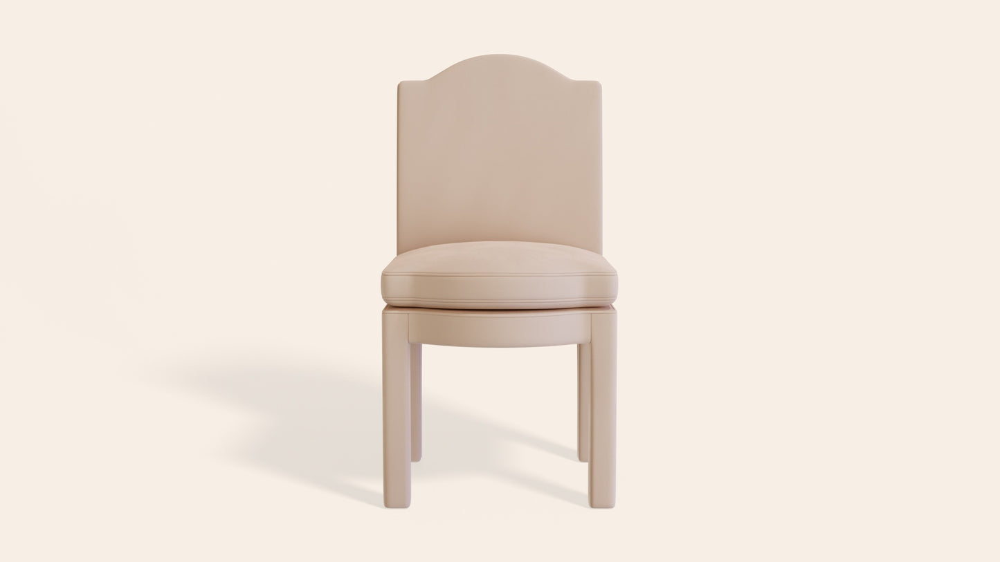 Pair of Leo Dining Chairs, Rose Linen