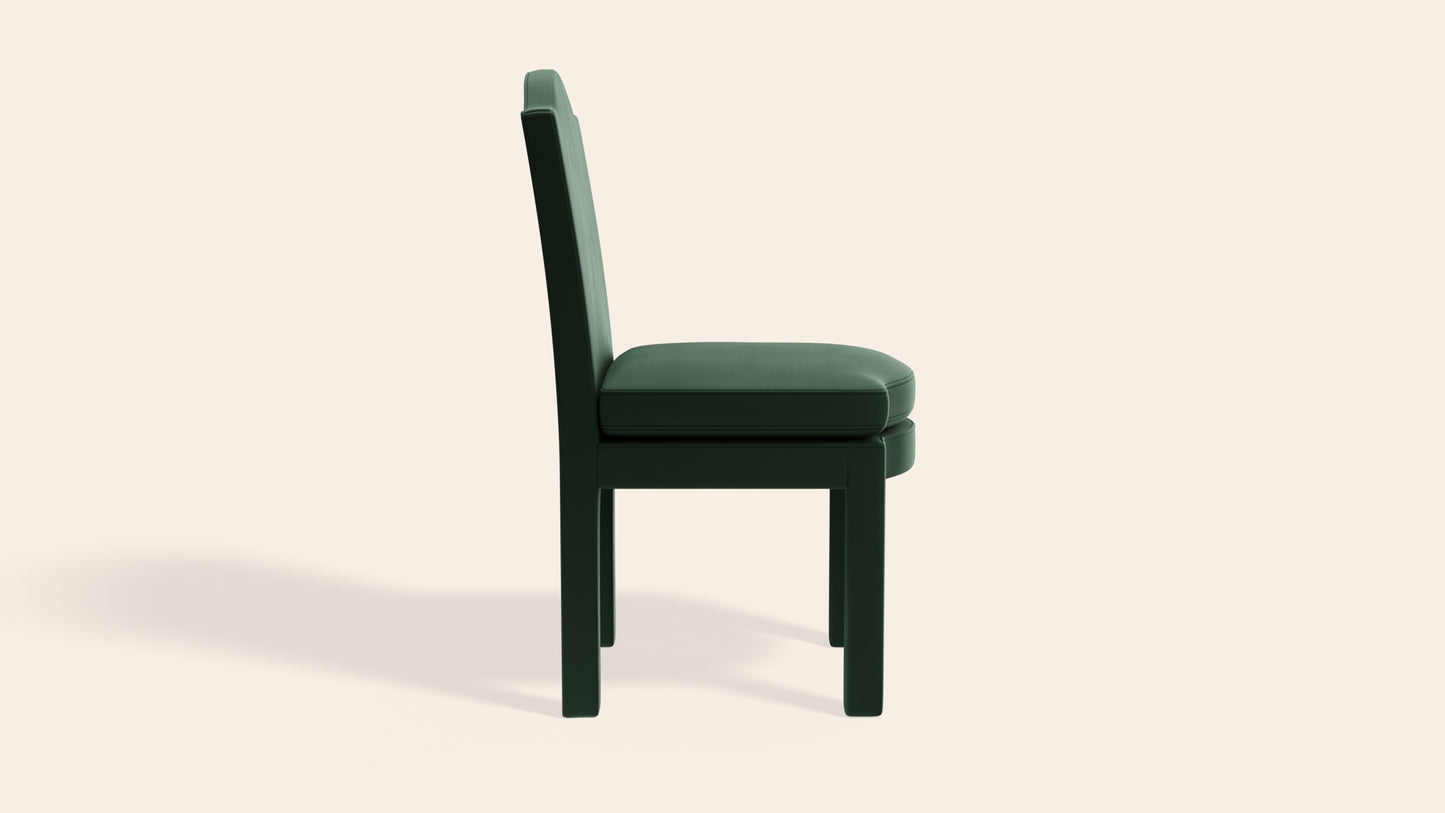 Pair of Leo Dining Chairs, Zucchini Velvet
