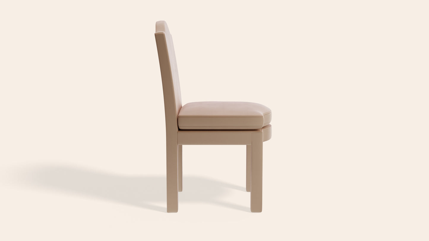 Pair of Leo Dining Chairs, Rose Linen