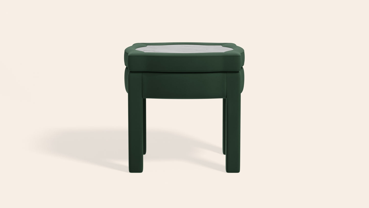 Piero Footstool, Olive Linen