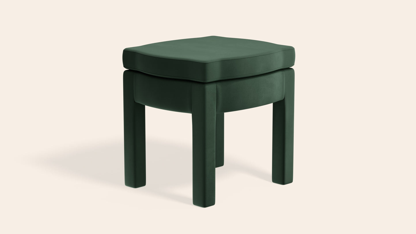 Piero Footstool, Olive Linen