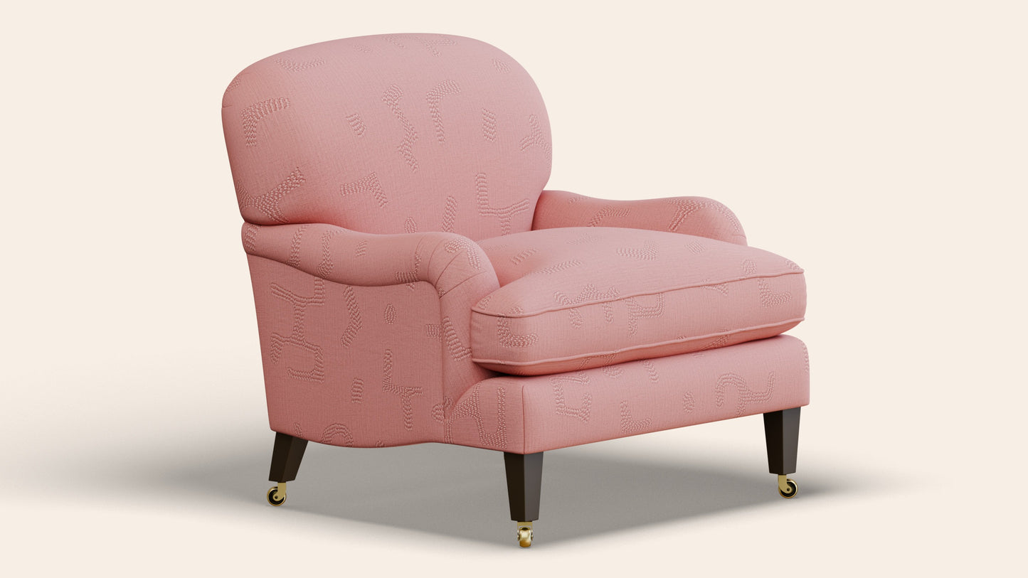 Sofia Armchair, Raphia, Clay