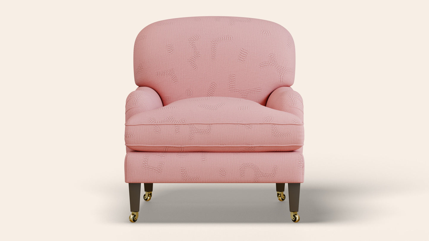 Sofia Armchair, Raphia, Clay