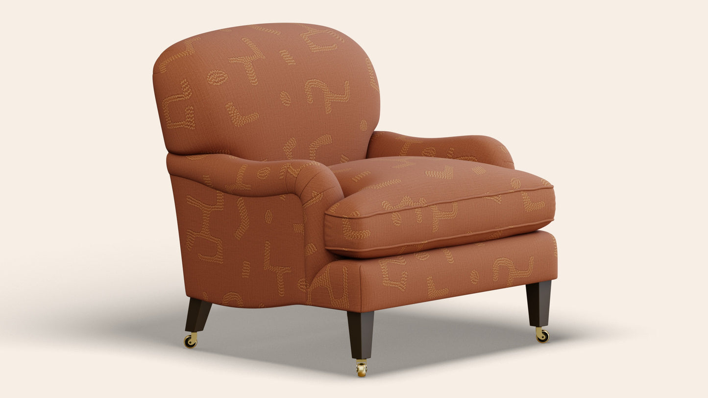 Sofia Armchair, Raphia, Tobacco