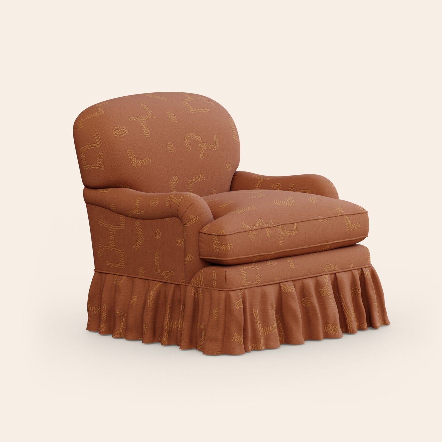 Sofia Armchair, Raphia, Tobacco