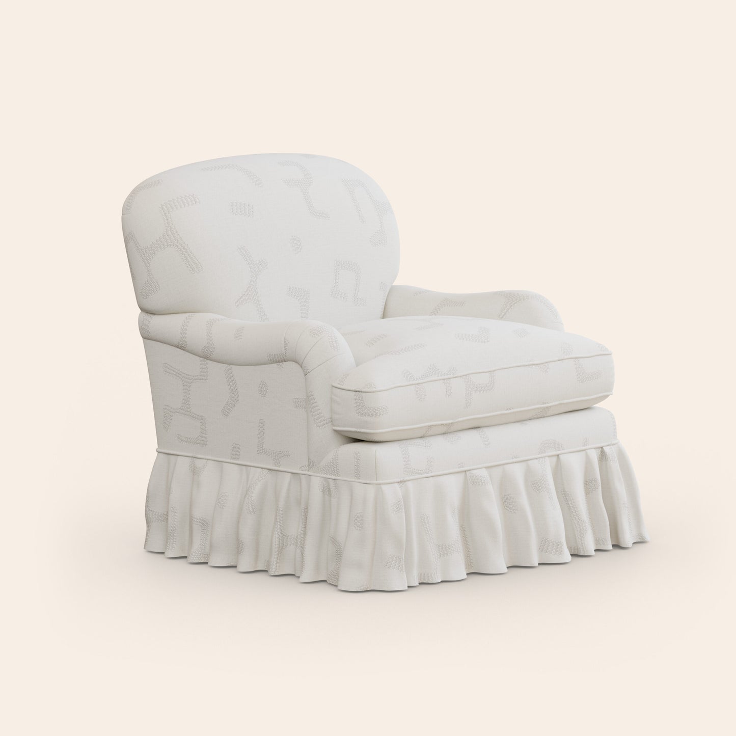 Sofia Armchair, Raphia, Powder