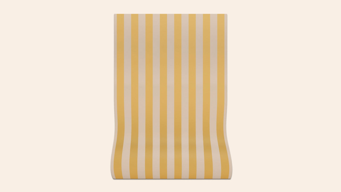 Sonia Stripe Wallpaper, Citron, Roll