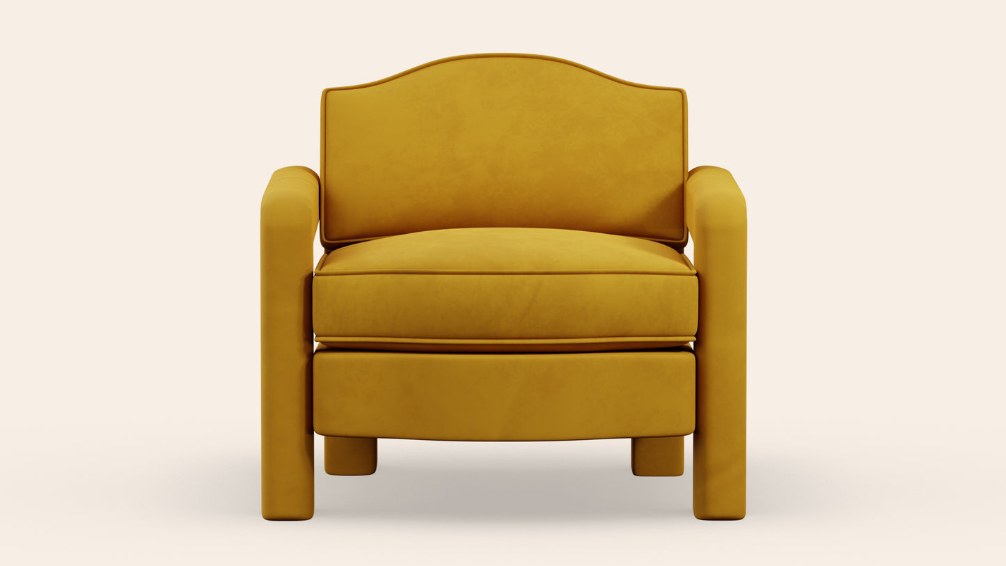 Elio Armchair, Turmeric Velvet