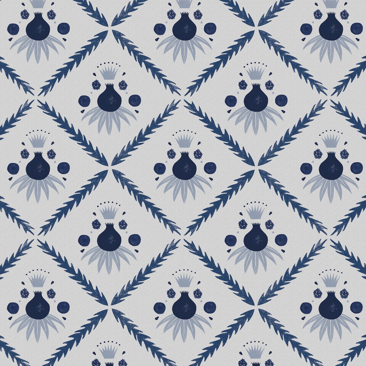 Pome Wallpaper, Oxford Blue, Roll