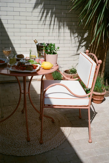 Panarea Armchair in Gelato, Navy & Cream Upholstery