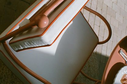 Panarea Armchair in Gelato, Blue & Cream Upholstery