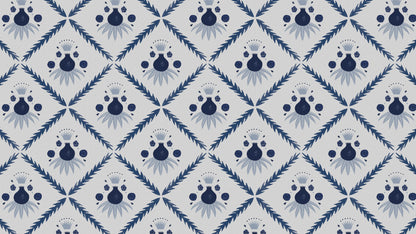 Pome Wallpaper, Oxford Blue, Roll