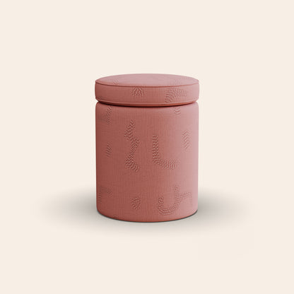 Aurora Footstool, Raphia, Clay