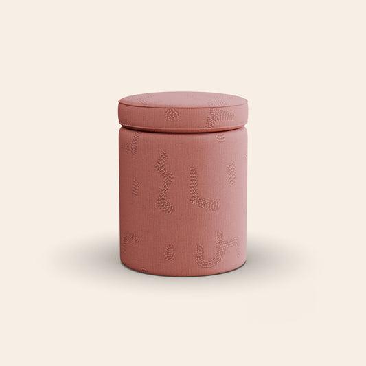 Aurora Footstool, Raphia, Clay
