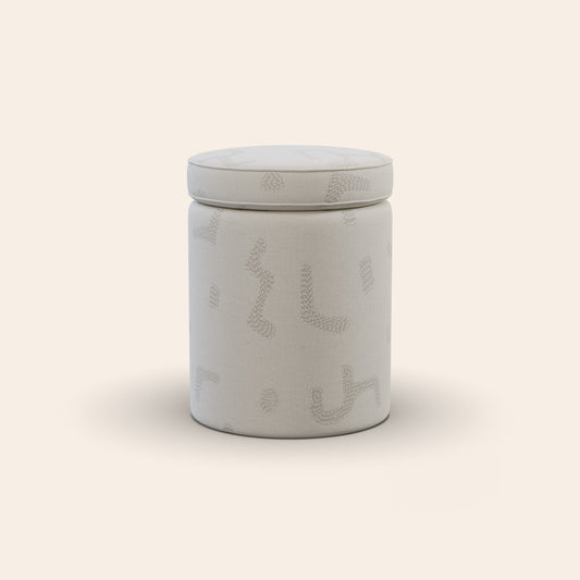 Aurora Footstool, Raphia, Powder