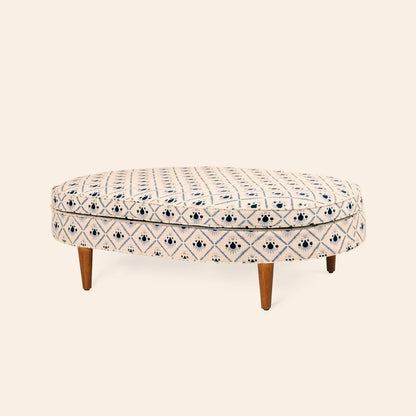 Carlotta Ottoman, Oxford Blue