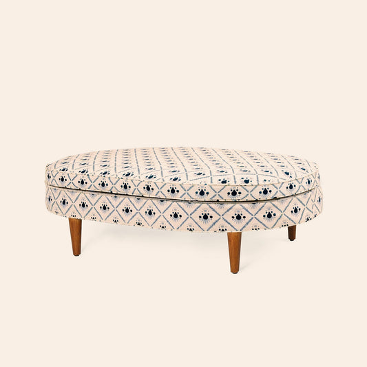 Carlotta Ottoman, Oxford Blue