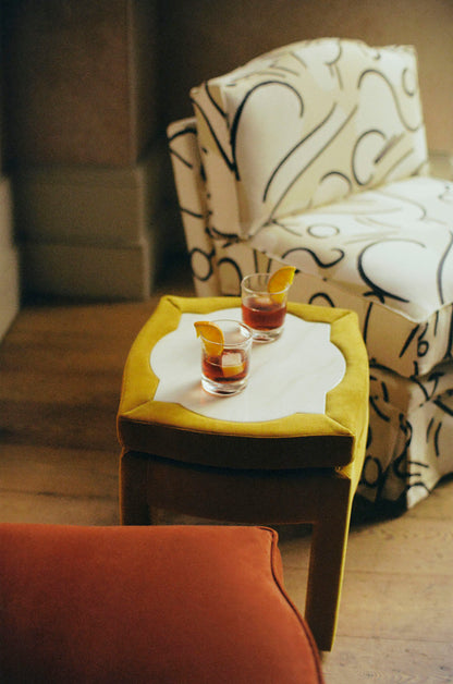 Pair of Leo Dining Chairs, Turmeric Velvet