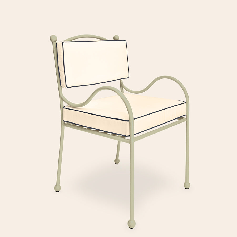 Panarea Armchair in Gelato, Cream & Black Upholstery