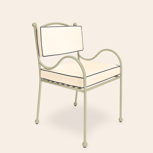 Panarea Armchair in Gelato, Cream & Black Upholstery