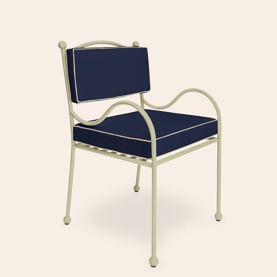 Panarea Armchair in Gelato, Blue & Cream Upholstery