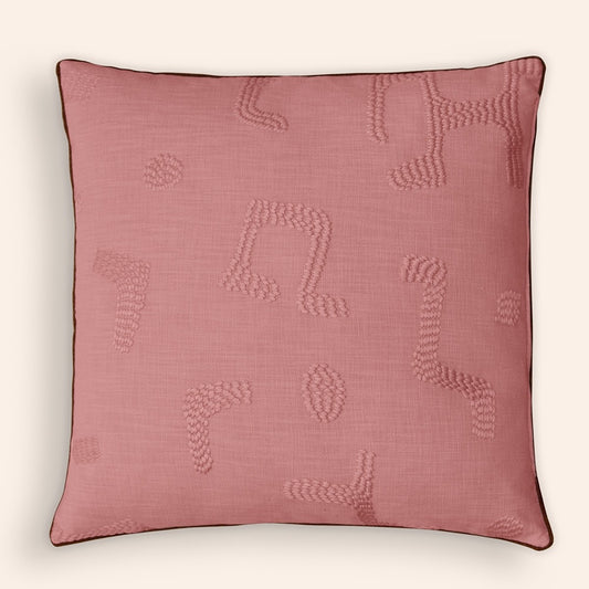 Raphia Cushion, Clay