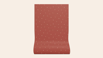 Dolce Daisies Wallpaper, Red Velvet, Sample