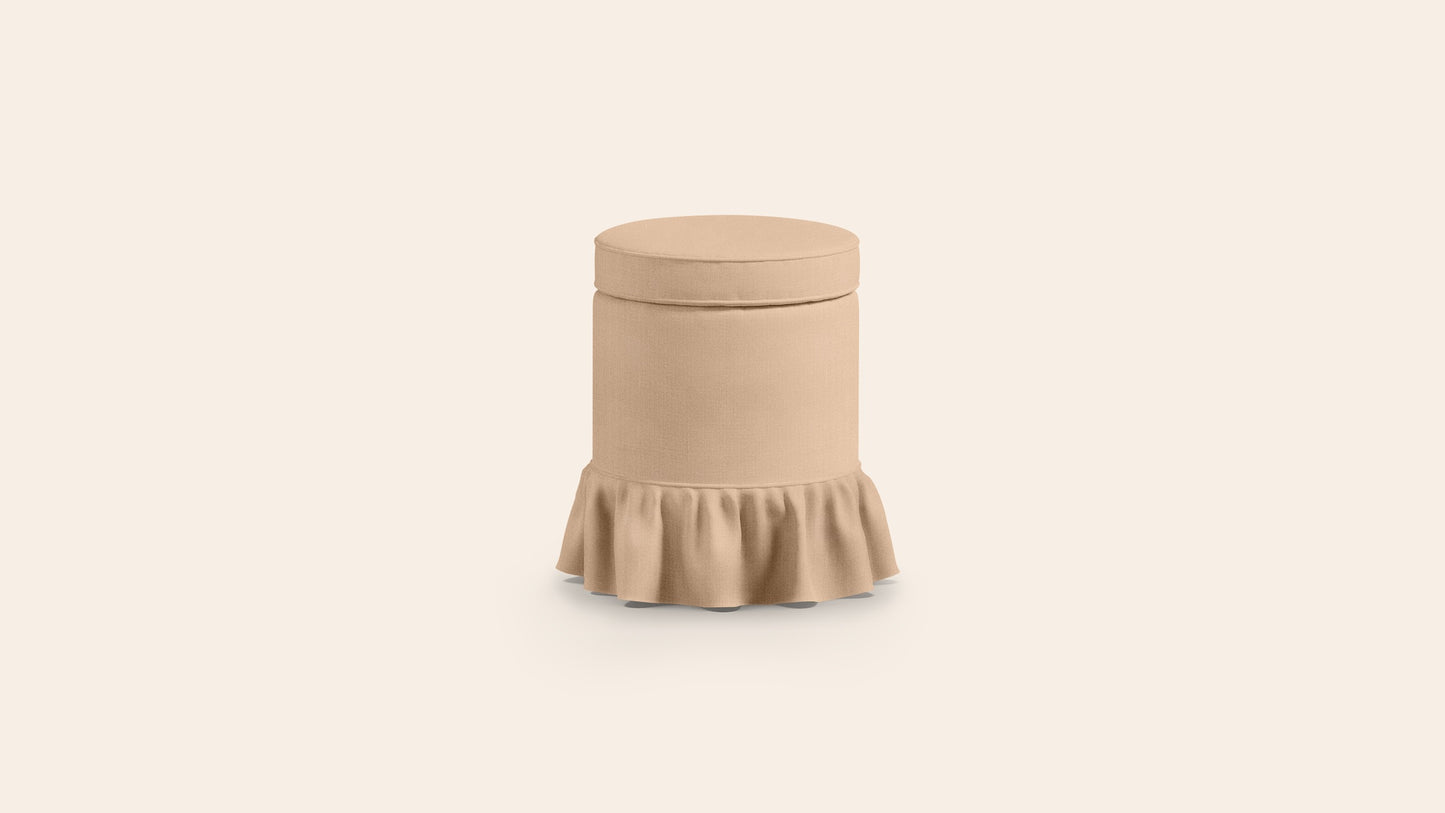 Aurora Footstool, Rose