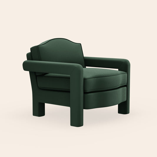 Elio Armchair, Olive Linen