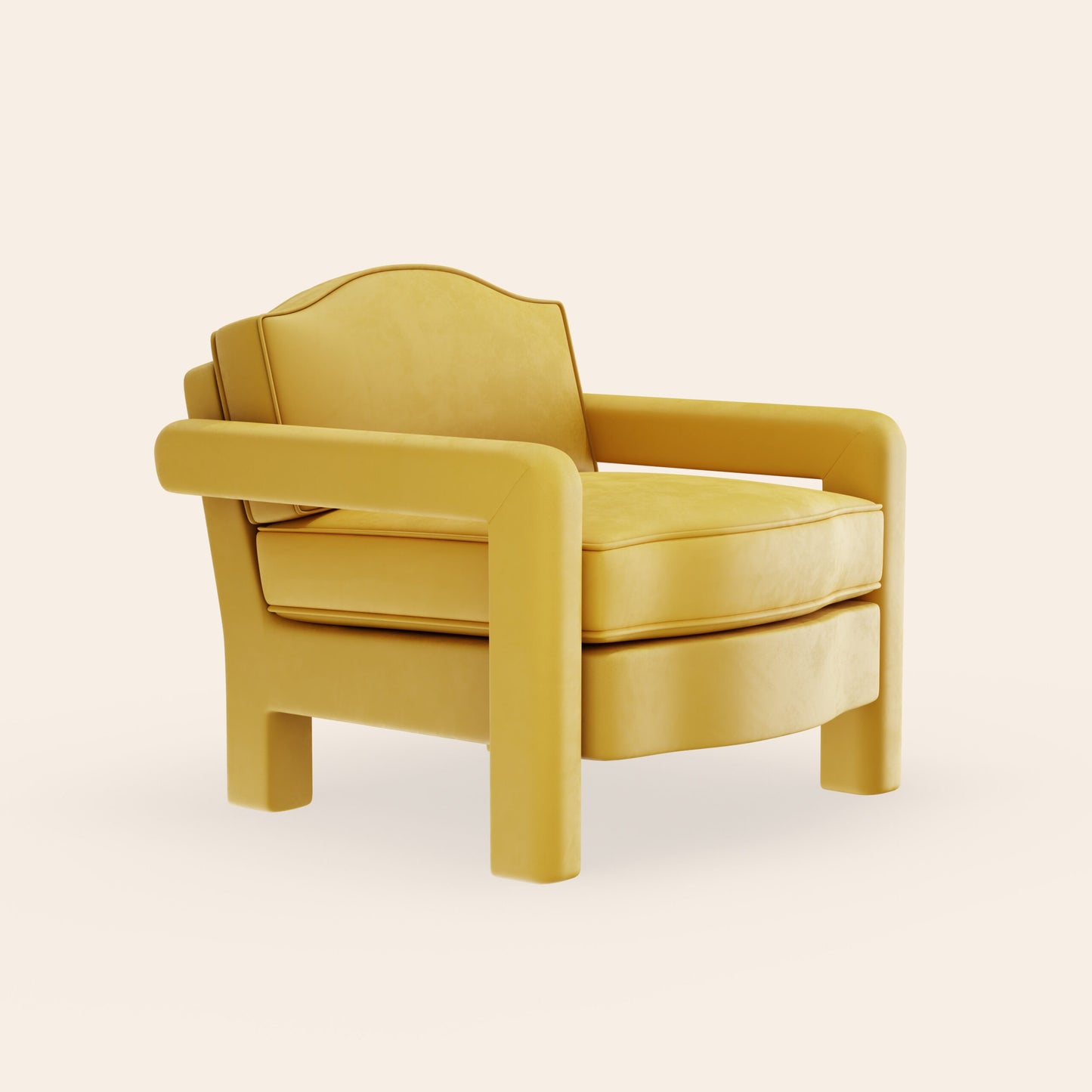 Elio Armchair, Daffodil Velvet