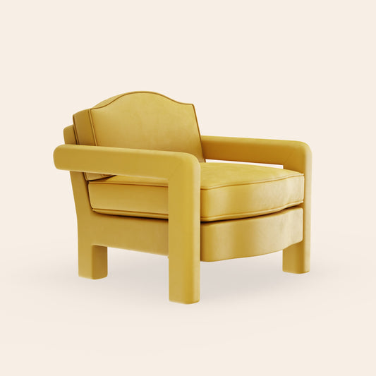 Elio Armchair, Daffodil Velvet