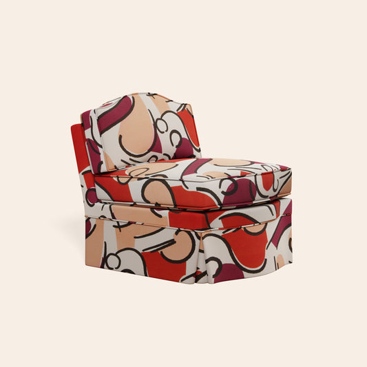 Felix Slipper Chair, Grenadine