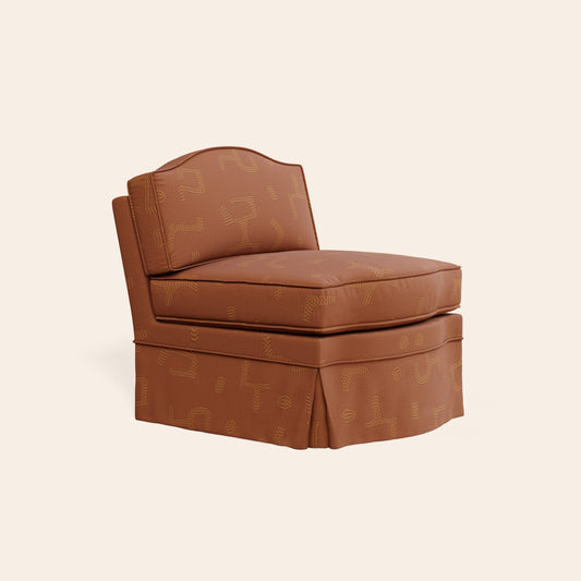 Felix Slipper Chair, Raphia, Tobacco