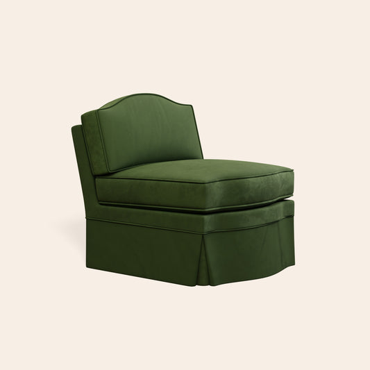 Felix Slipper Chair, Zucchini Velvet