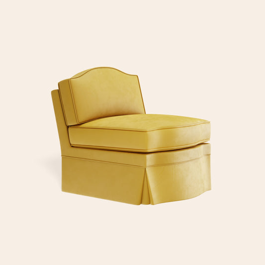 Felix Slipper Chair, Daffodil Velvet