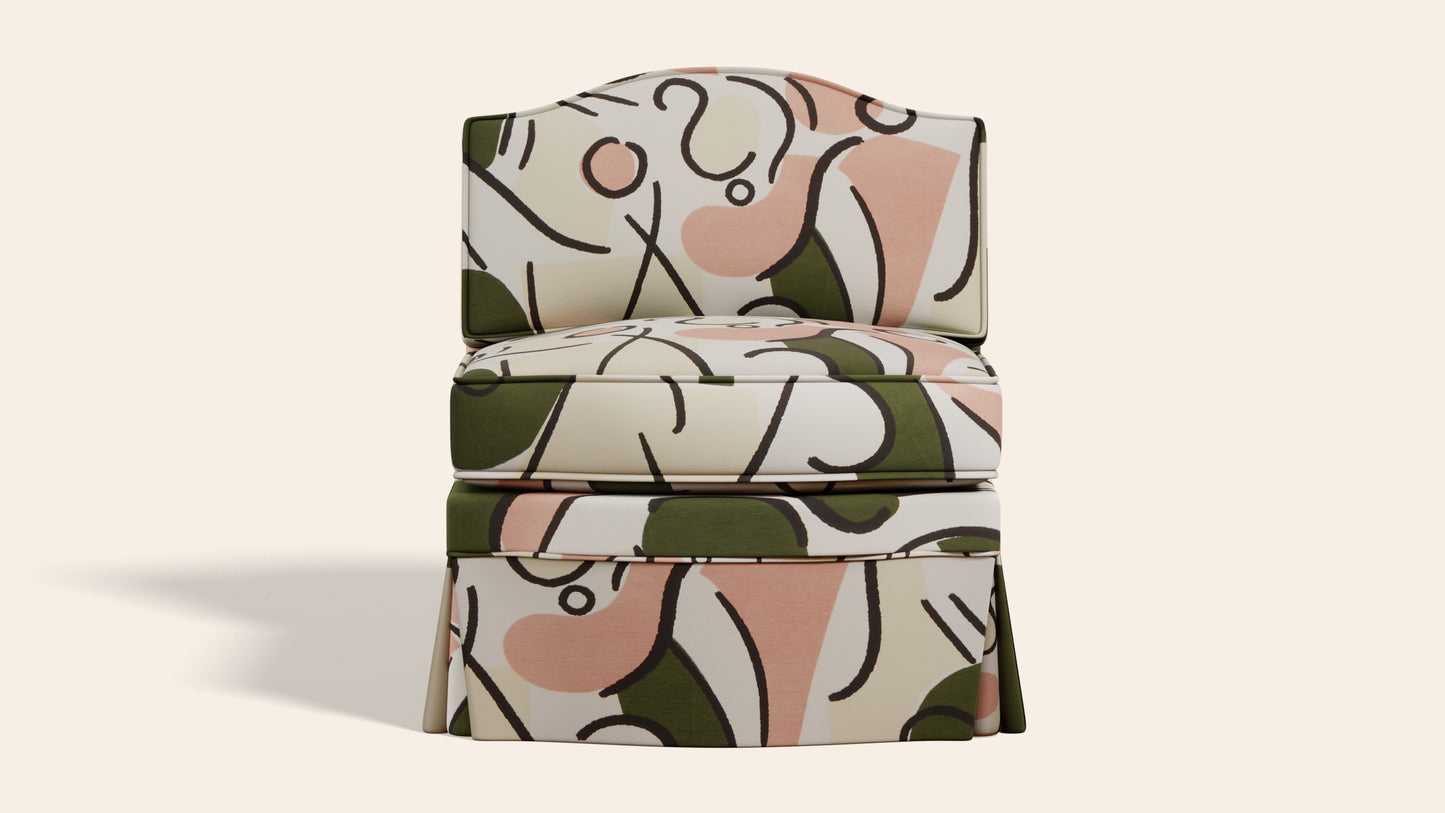 Felix Slipper Chair, Pesto