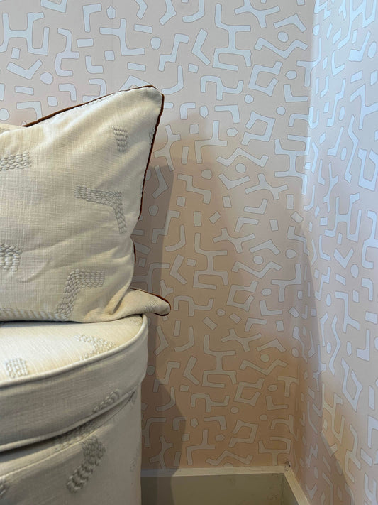 Raphia Wallpaper, Powder, Roll